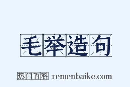 毛举造句是什么意思的图片